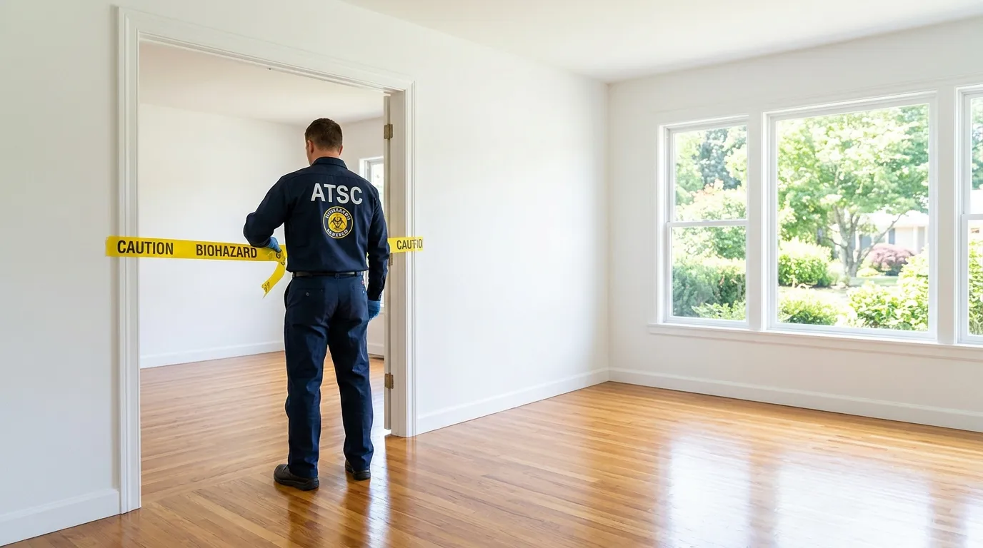 Certified biohazard cleanup crew performing Trauma Scene Cleanup in Newburyport